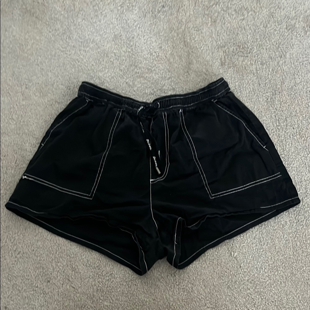 Dickies Black Womens Shorts contrast stitching